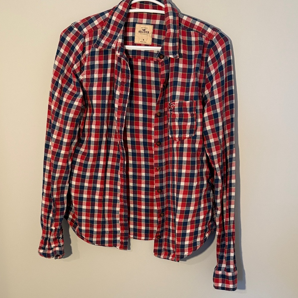 Hollister Red and Blue Checkered Shirt